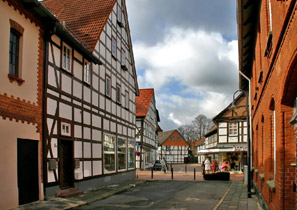 Salzgitter-Bad - Blick von der Kuhstrae in die Warnestrae